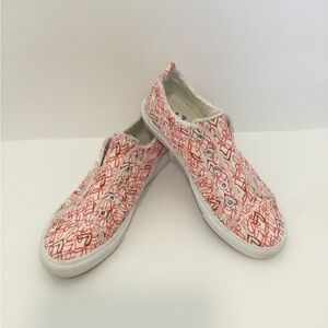 Corkys BABALU Red & Pink Hearts, Slip On Tennis Shoes / Sneakers, 8